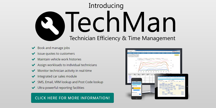 Introducing TechMan Technician Efficiency and Time Management - Click here for more!
